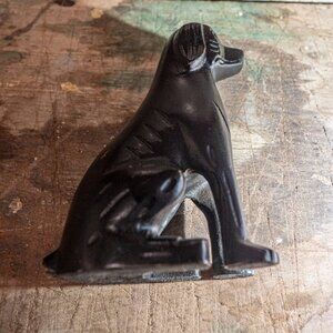 Black Labrador Retriever Figure, paper weight, statue, 6.5" tall